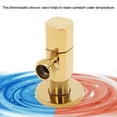thumbnail image 1 of Angle Stop Valve with Washer, Brass Hot/Cold Water Shut Off Faucet Angle Valve Bathroom Toilet Mixer Tap Shower Accessory, 1 of 7