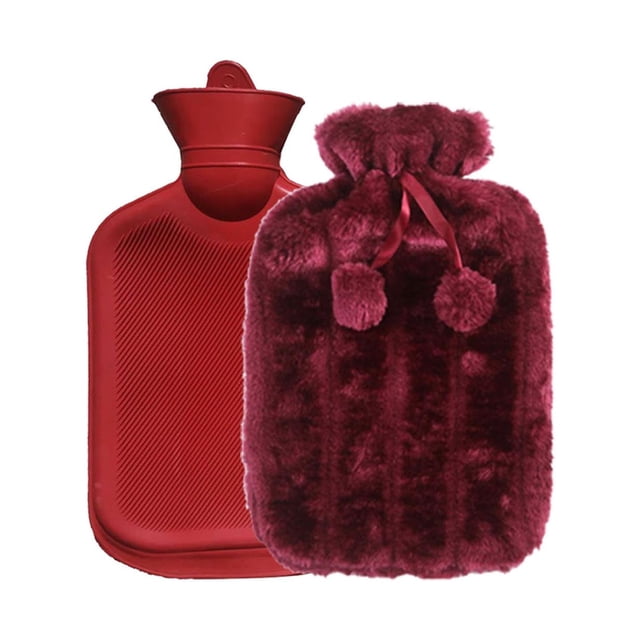 Yhmxh Home and Kitchen,Home Essentials 2L Hot Water Bottle Artificial Cloth Hot Water Bottle Thermotherapy Cold Protection Detachable Hand Warmer Hot Water Bottle Hot Water Bottle