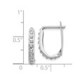thumbnail image 2 of Boucles d'Oreilles Créoles Petites en Diamant d'Accent en Or Blanc 14 K, 2 of 4