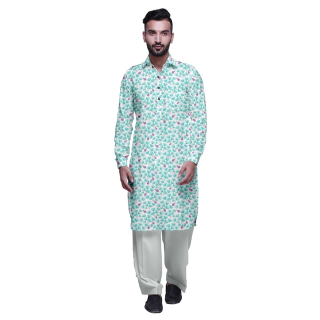 Atasi Kurta Pathani pour Hommes à Manches Longues Kurta Décontracté