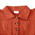 thumbnail image 4 of Summer Toddler Kid Baby Girl Short Sleeve Button Dress Party Ruffle Dress, 4 of 5