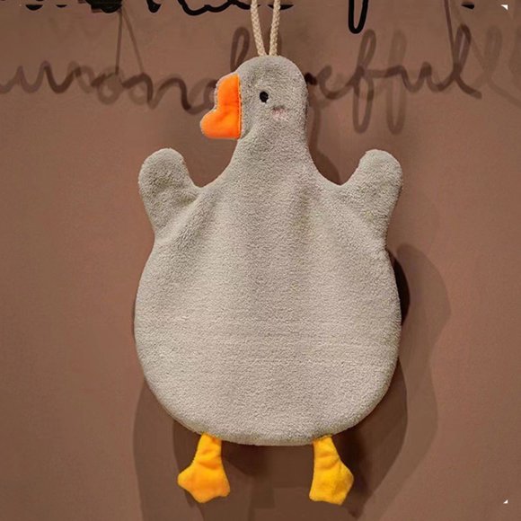 Absorbent Kitchen Wipes Cartoon Goose Design Household Thickened Handkerchief Ideal for Bathrooms and Cleaning Tasks