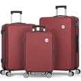 thumbnail image 1 of Sunbee Ensemble de 3 Pcs de Bagages ABS Coque Rigide Cadenas TSA Léger Durable Roues Pivotantes Valise, 1 of 8