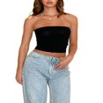 thumbnail image 1 of Women Tube Top  Strapless Backless Solid Slim Fit Summer Ladies Vest for Club Party, 1 of 7