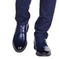 thumbnail image 2 of Kcodviy Classical Style Shoes for Classic Leather Men's Shoes Men Slip on Pu Leather Work Shoes for Men Composite Toe Leather Low Rubber Sole Chef Shoes Men Leather Block Heel Work, 2 of 7