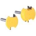 thumbnail image 1 of CHICIRIS Ensemble de Bits pour Routeur à Fentes, 2 Pcs Ensemble de Bits pour Routeur 1/4 Po Tige Argent Jaune Perles Joint Bits pour Menuiserie, Ensemble de Bits pour Routeur de Menuiserie, 1 of 8