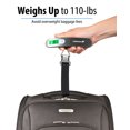 thumbnail image 3 of Fosmon Digital Luggage Scale (2 Pack) Digitial LCD Display Backlight Baggage Scale with 110lbs Capacity, Portable Stainless Steel Hanging Luggage Weight Scale with Tare Function for Travelers - Silver, 3 of 7