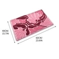 thumbnail image 3 of Fridja Non Slip Bath Mat Bathroom Rugs, Soft Floral Lightweight Bath Mats, Super Absorbent Quick Dry Bath Rug Shower Mat, Fit Under Door Bathroom Floor, Machine Washable, Hot Pink 16"x24", 3 of 5