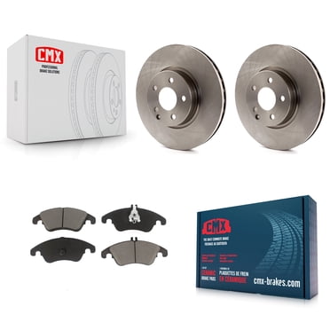 CMX Front Disc Brake Rotors and Ceramic Pads Kit for Car Mercedes-Benz C300 E350 C350 E400 E250 E300 SLC300 K8C-100707