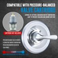 thumbnail image 2 of PinesC Replacement for Delta Classic 13 Series Single-Function Trim Kit, T13020 Chrome Shower Handle, Fit Delta Shower Valve R10000 Series (Cartridge Not Included) Chrome Chrome, 2 of 5