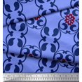 thumbnail image 3 of Soimoi Moss Georgette Fabric Floral & Filigree Damask Print Fabric by Yard 42 Inch Wide, 3 of 3