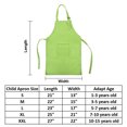 thumbnail image 2 of TOPTIE 6 Pack Kids Aprons with Pocket & Adjustable Strap, Child Chef Bib Apron for Kitchen Cooking Baking Painting-green dot-XXL, 2 of 5