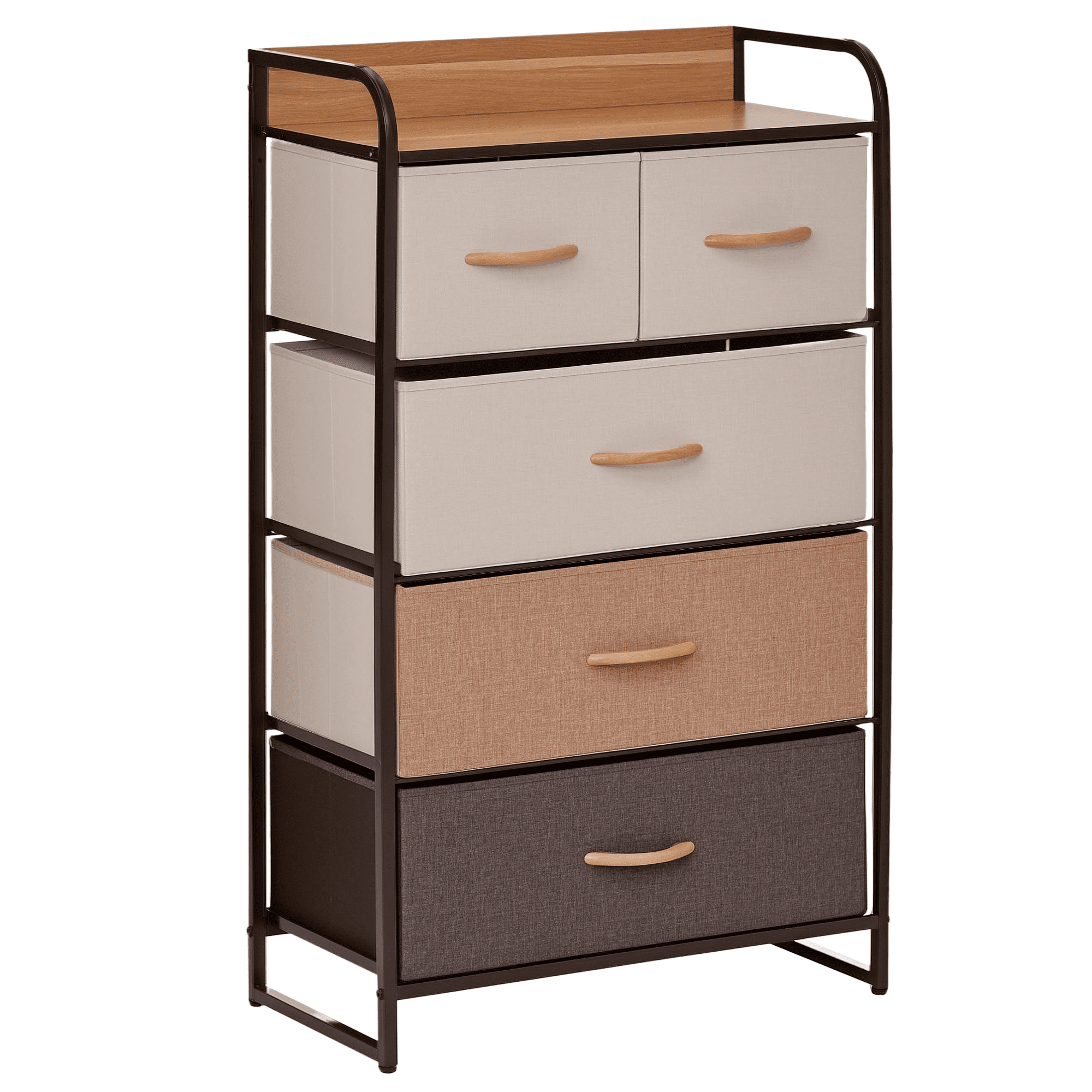 HOMCOM Dresser for Bedroom, Chest of Drawers for Entryway, Multi-Coloured