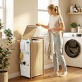 thumbnail image 2 of HOMCOM Bamboo Laundry Hamper with Removable Drawstring Bag, Natural, 2 of 10