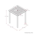 thumbnail image 2 of CorLiving Miramar Solid Wood Outdoor Bar Height Bar Table with Slatted Top and Umbrella Hole, Brown, 2 of 8