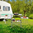 thumbnail image 3 of Costway Foldable Camping Table Kitchen Portable Grilling Stand Folding BBQ Table, 3 of 9