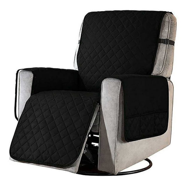 2024 Sofa Cover Reversible Recliner Slipcover Water Cover with Side Pockets Washable Recliner Protector Cover with Elastic Straps for Kids Children Dog Beige