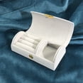 thumbnail image 2 of Btomtd Bead Velvet Travel Portable Arched Small Jewelry Box Jewelry Storage Box Fashion Jewelry Packaging Box, Gray, 2 of 6