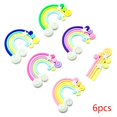 thumbnail image 1 of 6pcs Rainbow Decoration Candy Color Decoration Nail Stars Clouds Sticker Decoration Soft Pottery Rainbow DIY, 1 of 2