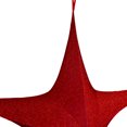 thumbnail image 4 of Northlight 25.5" Red Tinsel Foldable Christmas Star Outdoor Decoration, 4 of 4