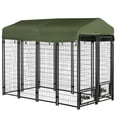 thumbnail image 1 of PawHut Enclos Extérieur pour Chien, Porte, Vert, 8 Pi x 4 Pi x 6 Pi, Vert, 1 of 10