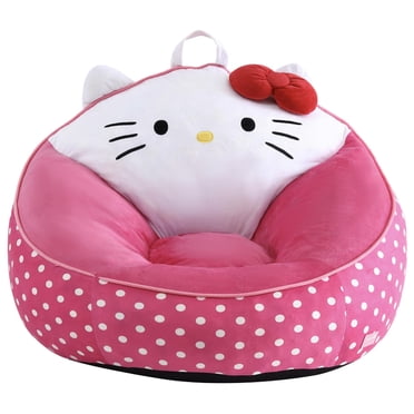 Fauteuil pouf en mousse compressée Hello Kitty pour enfants, rose