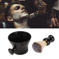 thumbnail image 4 of Shaving Brush, Safe Soft Shave Brush Bowl Black  For Men For Barber, 4 of 8