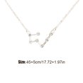 thumbnail image 4 of Ins Constellations Theme Friendship Necklace Rhinestone Comfortable Delicate with Display Card Pendant for Lover Festival Gifts Taurus Silver, 4 of 6