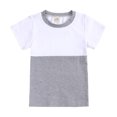 thumbnail image 3 of Plebaso Baby Girls Boys Two-Piece Sets Matching Color Round Neck Short-sleeved Blouse Shorts Infant Summer Clothes, 3 of 4