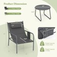 thumbnail image 3 of Gymax Ensemble de Patio 3 Pcs Table et Chaises d'Extérieur Ensemble Bistro Petit Porche avant Balcon Mobilier, 3 of 10