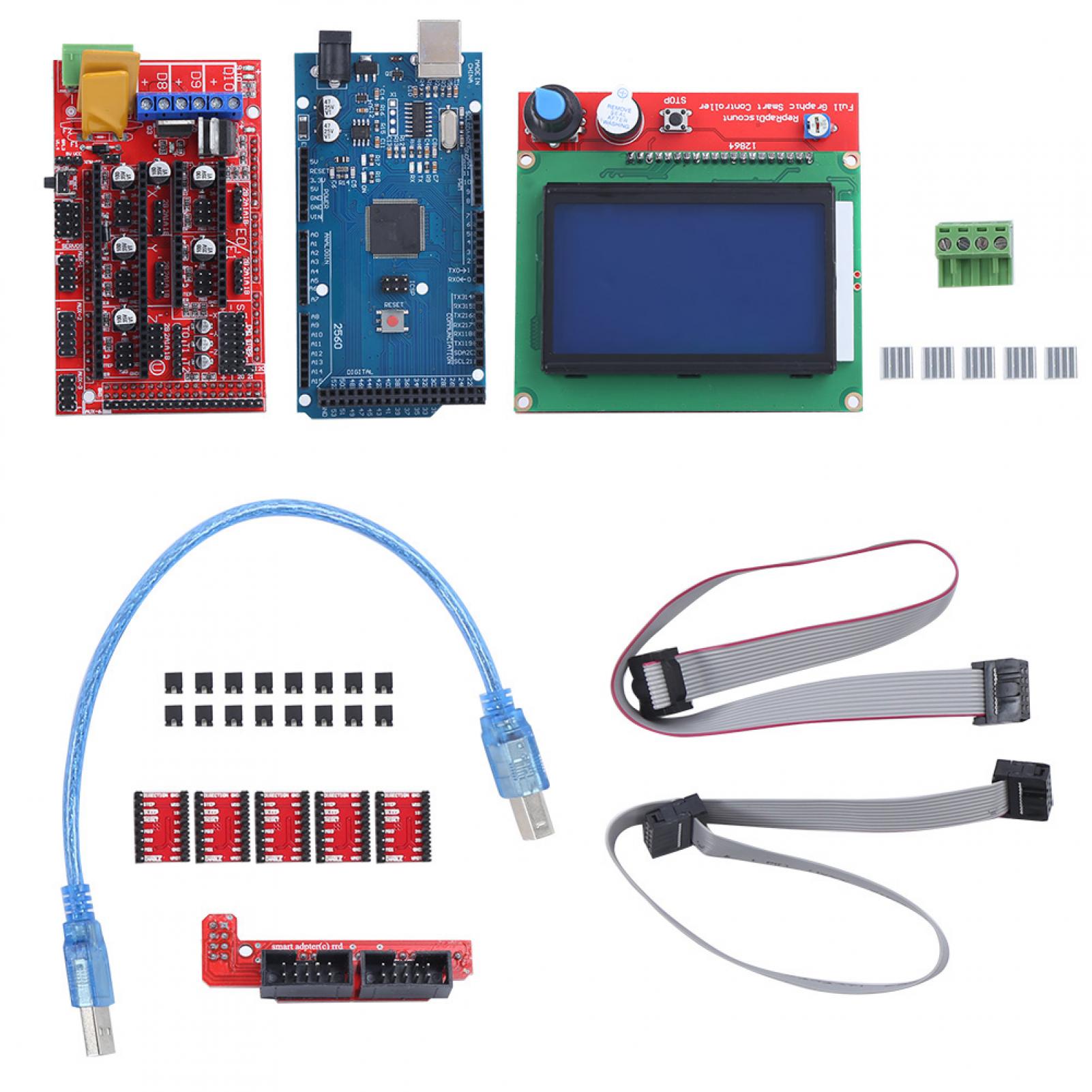 Kit D'Imprimante D, Kit d'Imprimante 3D avec Kit D'Imprimante D pour Arduino Reprap Kit D'Imprimante D avec Pilote Stepper Conception à l'Épreuve du Futur