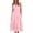 Pink, variant on Women's Sleeveless Dress, Summer Midi Dress in Cotton Linen, Casual V-Neck Hollow Out Beach Dress, Relaxed Knee-Length Dress for Vacation(核心词:Women's Sleeveless Dress, Summer Midi Dress)