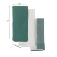 thumbnail image 2 of Kitchen Towel Set Of 3 PCs Block Print Waffle Green, 2 of 3