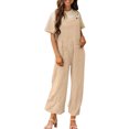 thumbnail image 1 of cfhntfmh Overalls for Women with Pockets Sleeveless Adjustable Strap Jumpsuit Loose Wide Leg Long Pants Rompers, 1 of 5