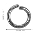 thumbnail image 3 of KAKOWELY jump rings 100 pcs Iron Key Open Toy Jump Rings Stainless Steel Rectangle Open Jump Rings for Jewelry Making Keychain Kits and Crafts0.31"X0.31"X0.08", 3 of 5