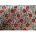 thumbnail image 4 of oneOone Cotton Silk Fabric Leaves & Floral Block Print Fabric BTY 42 Inch Wide, 4 of 5