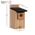 thumbnail image 2 of Nature’s Way Cedar Bluebird House for Outdoor Nesting, Predator Guarded Entrance with Clean-Out Door & Ventilation Openings, Brown, 2 of 7