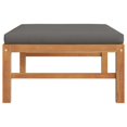 thumbnail image 2 of vidaXL Footrest with Dark Grey Cushion Solid Teak Wood, 2 of 4