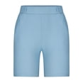 thumbnail image 4 of jovati Shorts Grande Taille pour Femmes Shorts en Sergé Extensible pour Femmes Grande Taille Taille Fine à Enfiler Coupe Régulière Shorts de Randonnée Été Décontractés avec Poches Shorts Grande Taille pour Femmes Shorts pour Femmes Grande Taille, 4 of 10