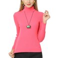 thumbnail image 1 of Innerwin Hauts Tricotés Manches Longues Femme Pull Haut Tunique Tricotée Blouse Rouge Fluorescent 5TG, 1 of 3