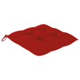 thumbnail image 4 of vidaXL Garden Chairs with Red Cushions 4 pcs Solid Teak Wood, 4 of 12