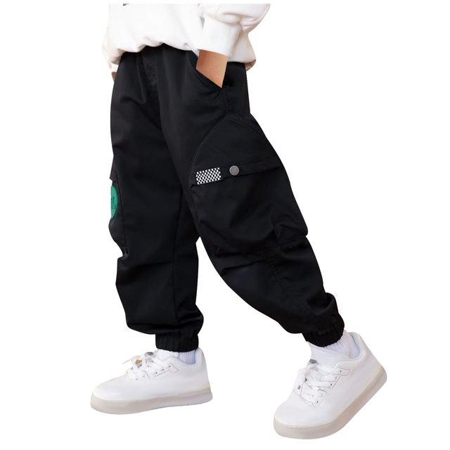 Kids Summer Pants,Summer Long Pants for Girls,Children's Pants Spring New Product Solid Color Work Pants With Multiple Pockets Loose Pants For Boys And Girls