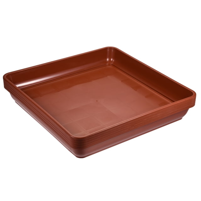 Unique Bargains Soucoupe de Pot de Plante Carrée en Plastique de 16 Pieds, Plateau d'Égouttement pour Fleurs, Rouge, Lot de 5. une Soucoupe Carrée en Plastique Rouge Conçue pour Collecter l'Excès d'Eau des pots de Jardinière, Mesurant 16,14 X 14,17 Pouces avec une Hauteur de 2,2 Pouces. Idéale pour une Utilisation Intérieure et Extérieure afin de Prévenir les Déversements d'Eau sur des surfaces comme les tables, les Tapis Ou les patios. la Conception Peu Profonde Aide à Garder le Sol Humide pour les Plantes Hydrophiles Tout en Évitant