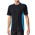 thumbnail image 1 of Charmo Mens UPF 50+ Swim Shirts Quick Dry Short Sleeve Swimsuit Tops Sun Protection Running Sufring Rash Guards, 1 of 8