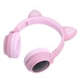 thumbnail image 1 of On Ear Headphone, Compact  Headphone Stereo Foldable with Microphone for Music for Game Pink, 1 of 7
