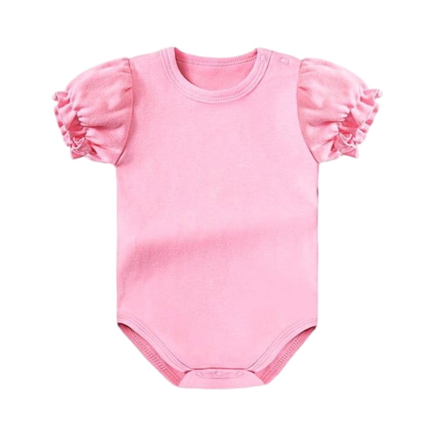 Baby Girl Summer Dress Short Sleeve Romper Off Shoulder 95% Polyester 5% Spandex