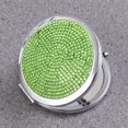 thumbnail image 2 of EeaseCA 1pc Creative Folding Mirror Double-sided Cosmetic Mirror Portable Rhinestone Mirror for Girls Women Ladies Light Green, 2 of 7