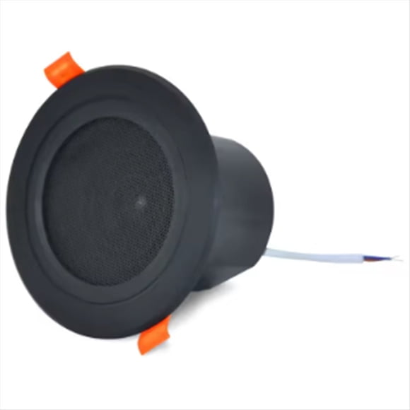 Haut-parleur de Plafond 3 Po pour la Maison 10 W, Anti-Humidité, Pleine Portée, Haut-Parleur de Musique avec Couvercle, Système Audio Domestique Tendance, Noir, 1 * Haut-Parleur de Plafond, Noir