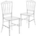 thumbnail image 1 of 2 Pk. Flash Elegance Crystal Ice Napoleon Stacking Chair, 1 of 7