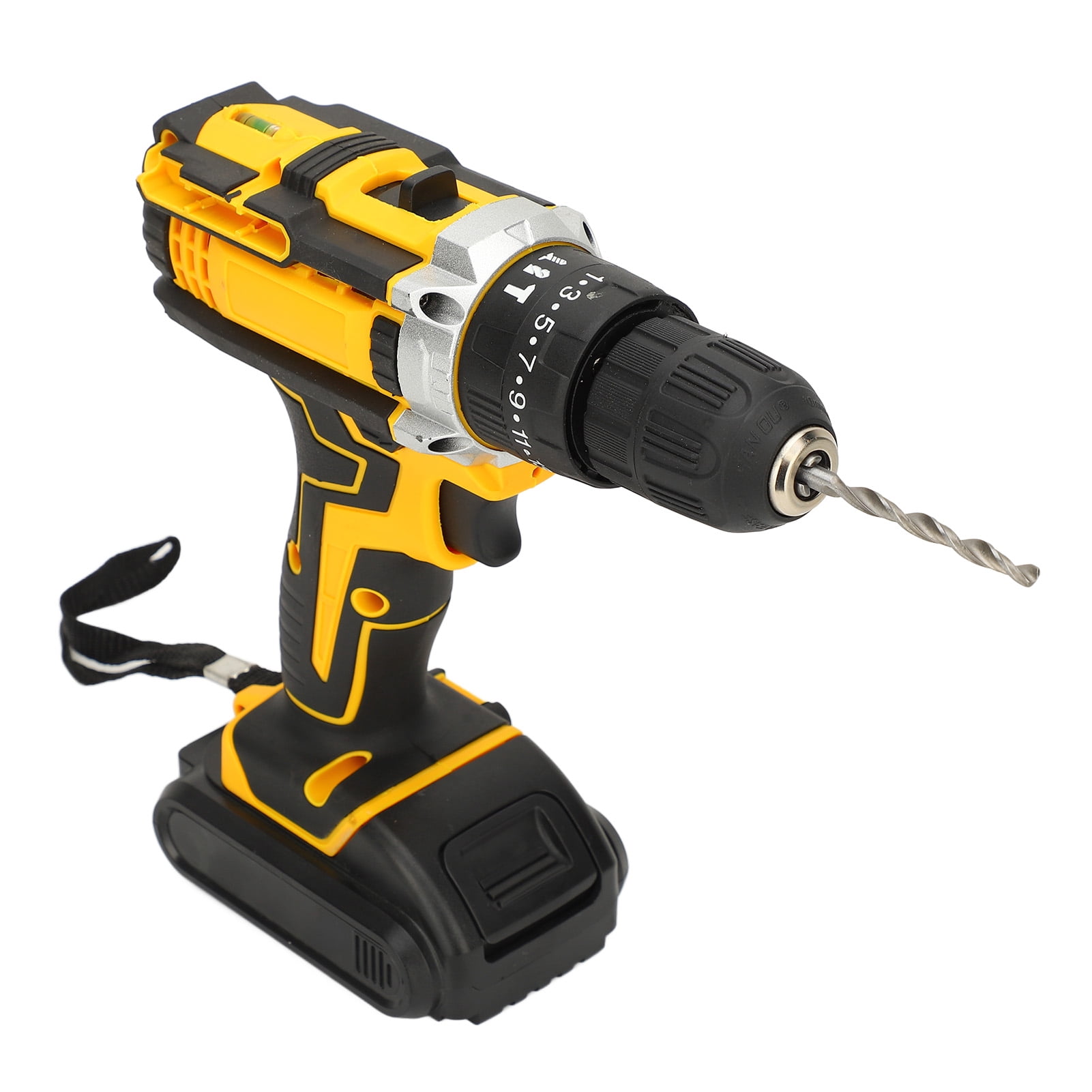 Lithium Electric Drill, Comfortable Handle Cordless Drill Driver US Plug 100-240V 1200mAh Battery with Sockets Bits for 140mm Wood Steel Plate